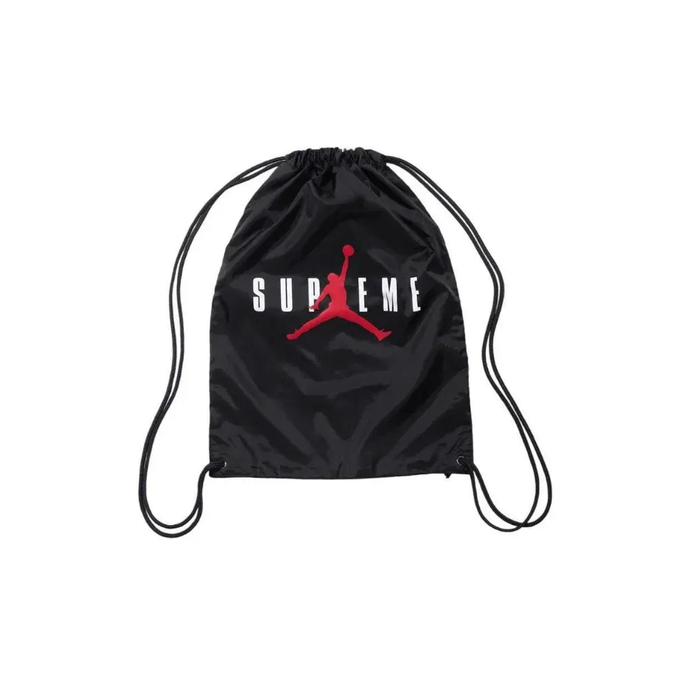 Supreme x Jordan Drawstring Bag Black Supreme x Jordan Drawstring Bag Black