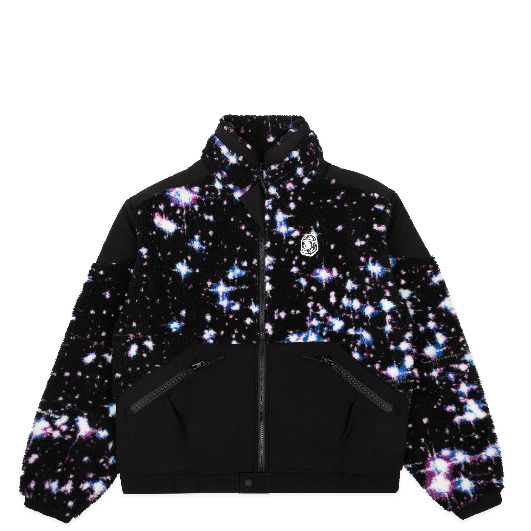BBCICECREAM S Leather Sleeve Galaxy Varsity Jacket in Brown for