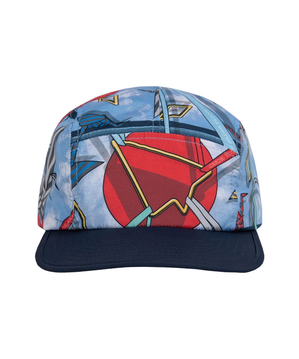 Paper Planes Script Trucker Hat Sky Blue