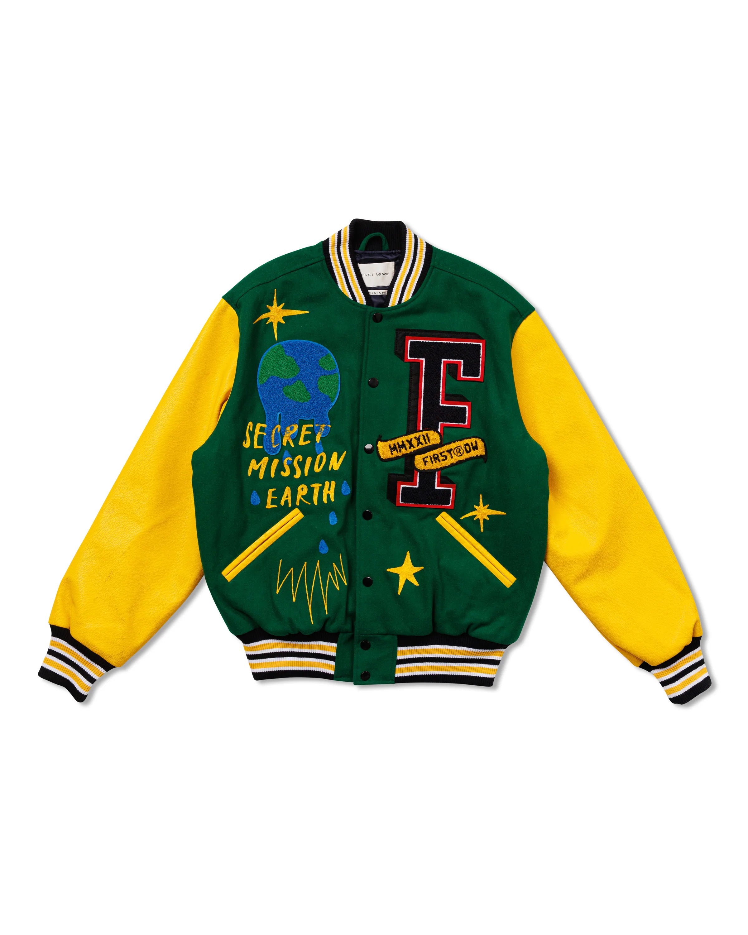 Re:Bound Clubhouse Varsity Jacket in Midfield Green - Glue Store