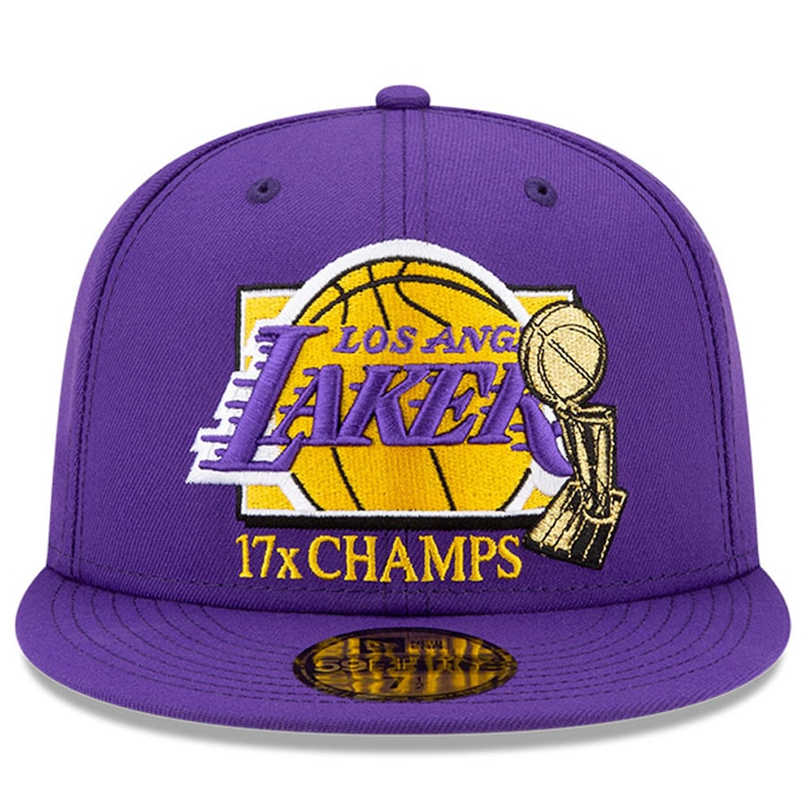 New Era Los Angeles Lakers 17X Champs Purple 59FIFTY Fitted Cap