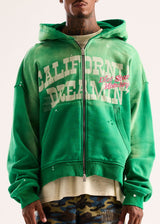 California Dreamin Full Zip Hoodie - Green