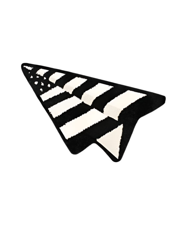 Plane Logo Rug - Black