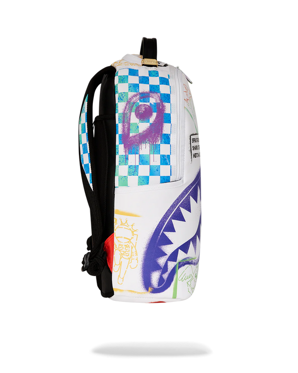 Shar Central Stencils White DLXSV Backpack