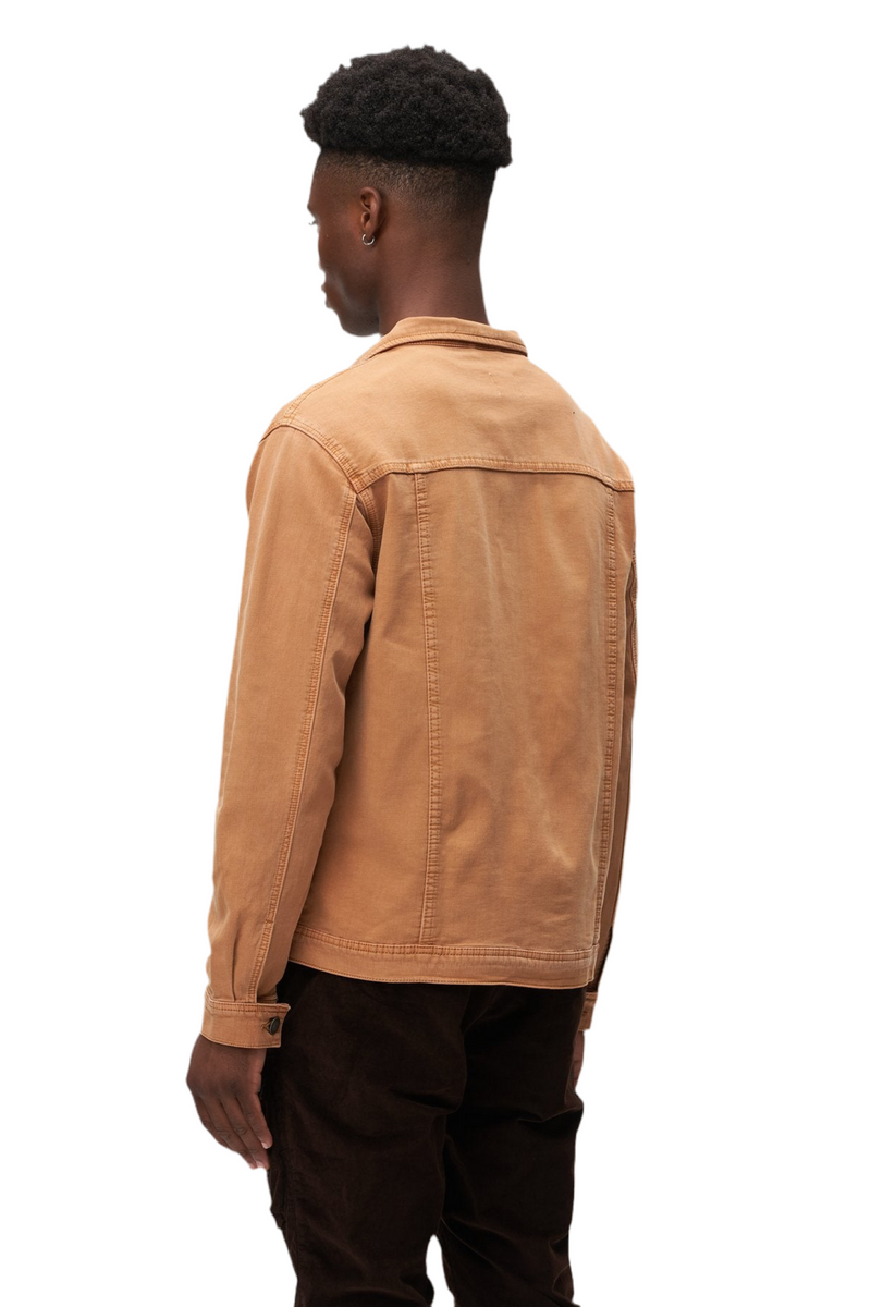 Knit Denim Jacket - Light Brown