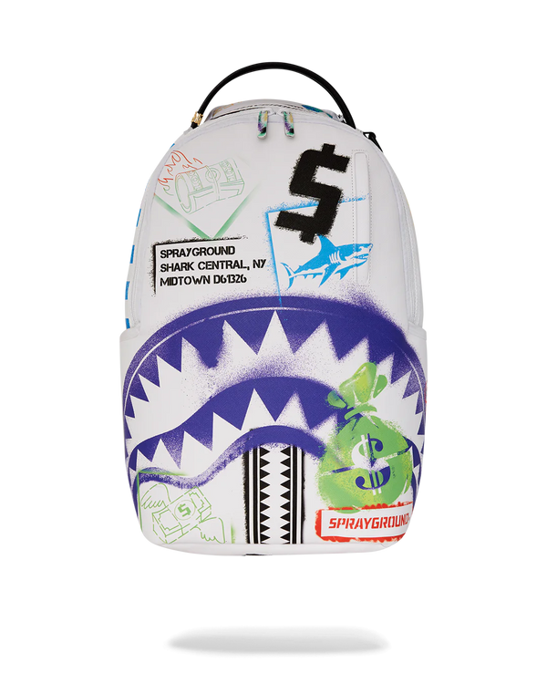 Shar Central Stencils White DLXSV Backpack