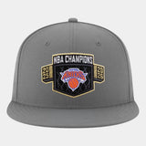 New York Knicks Championship Snapback Hat Locker Room NY Knicks 2026 Finals Champions - Merch Grey