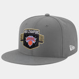 New York Knicks Championship Snapback Hat Locker Room NY Knicks 2026 Finals Champions - Merch Grey