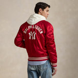 Yankees Polo Ralph Lauren Satin Jacket - Red