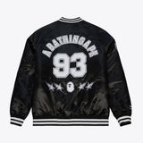 New Jersey Nets Mitchell & Ness x BAPE Black Full-Snap Satin Jacket