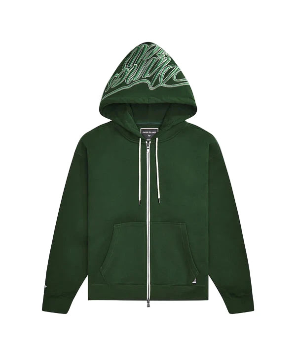 Planes Cursive Zip Hoodie