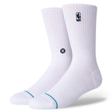 NBA Stance Unisex Logoman Crew Sock - White