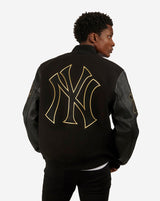 MLB New York Yankees Black & Gold Wool Varsity Jacket