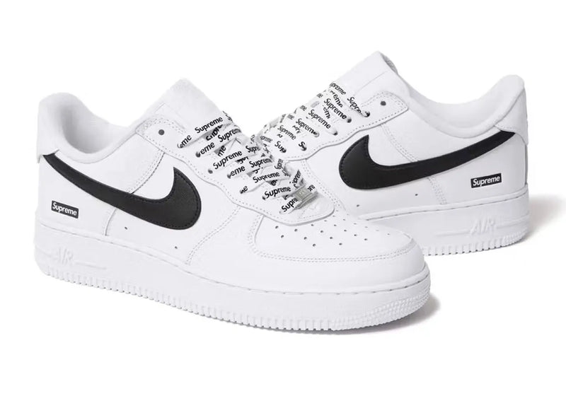 SUPREME X AIR FORCE 1 LOW \'BOX LOGO - WHITE\' Nike Air Force 1 x Supreme Low Box Logo White - Size 8 With  main image 3