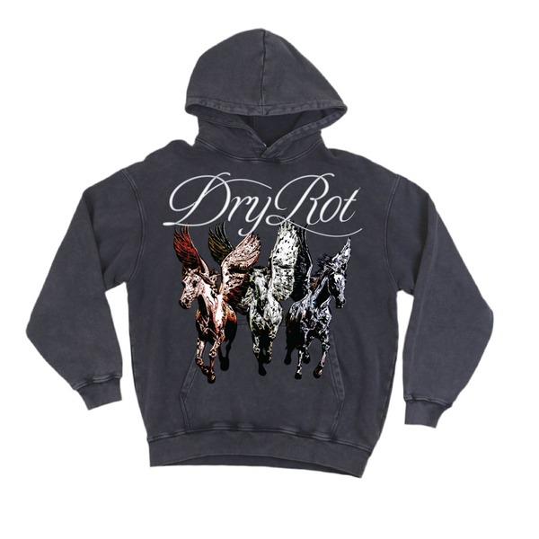 Dry Rot Pegasus Hoodie - Black