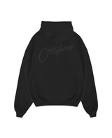 Cursive Hoodie Black/Black Premium