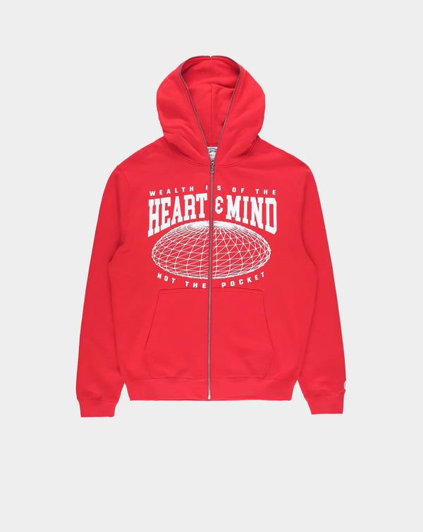 BB HMU Zip Front Hoodie - Red