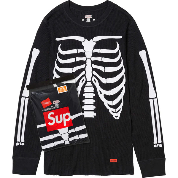 Supreme /Hanes Bones Thermal Crew (1 Pack) - Black