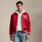 Yankees Polo Ralph Lauren Satin Jacket - Red