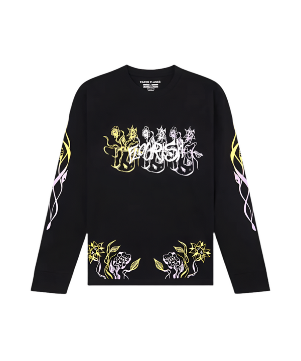 Flourish Long Sleeve Tee - Black