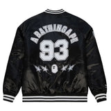 Men’s New Jersey Nets Mitchell & Ness BAPE Black Full-Snap Satin Jacket