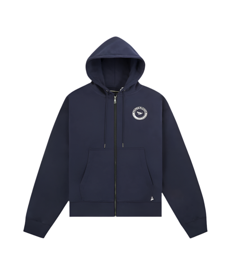 First Class Relaxed Fleece Zip Up - Navy