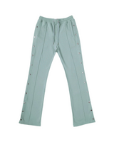 French Terry Snap Flared Pants - Sage