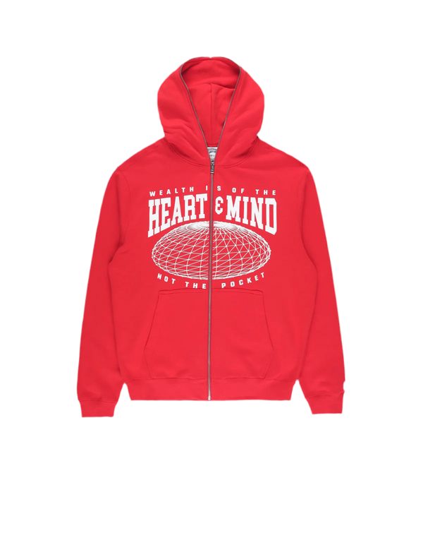 BB HMU Zip Front Hoodie - Red