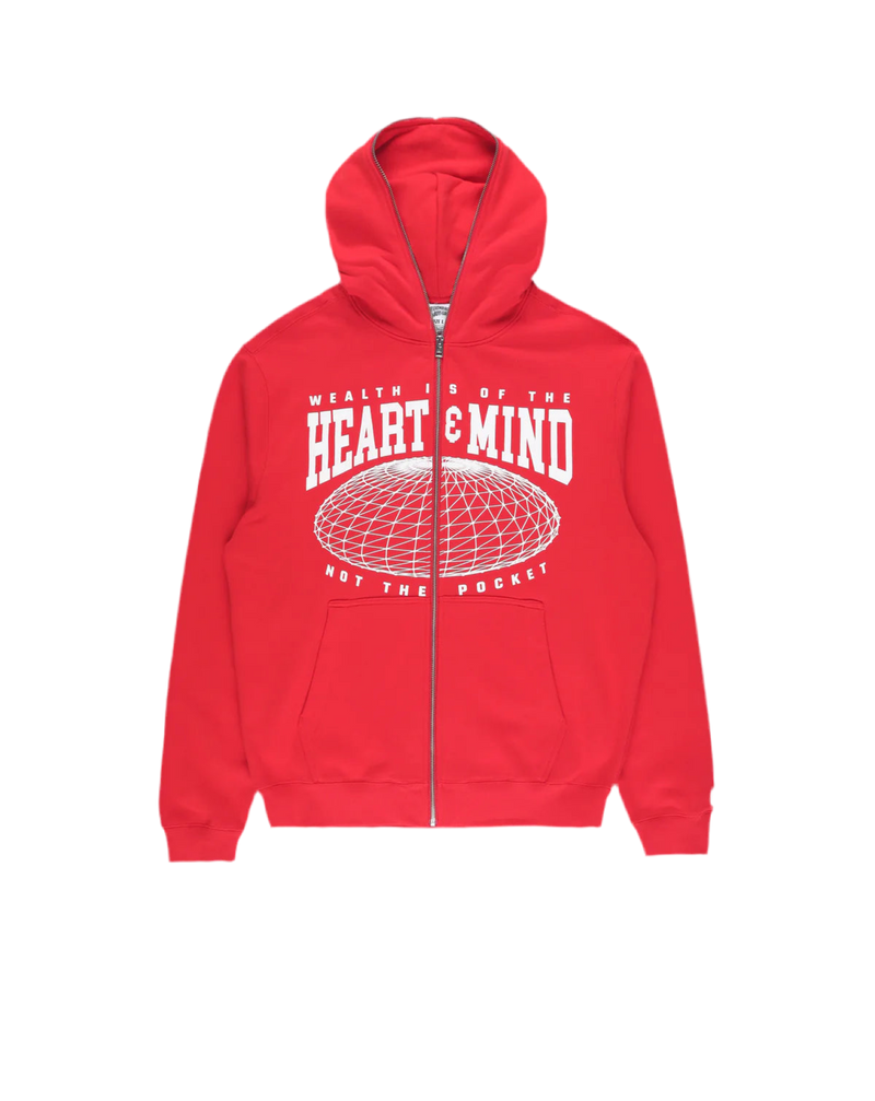 BB HMU Zip Front Hoodie - Red