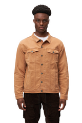 Knit Denim Jacket - Light Brown