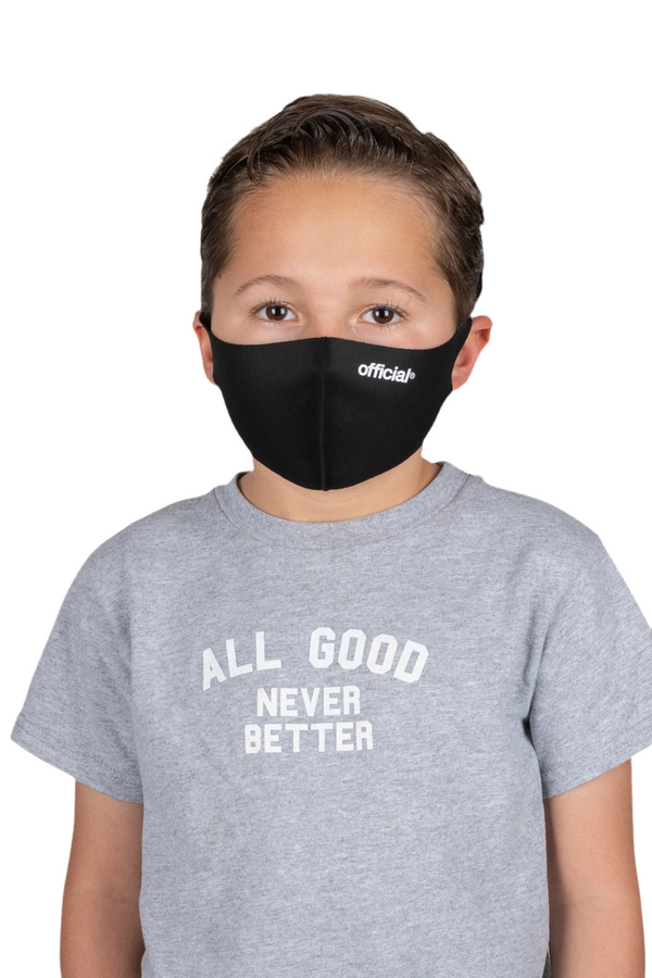 Kids' Nano-Poly Face Mask - Black