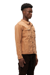 Knit Denim Jacket - Light Brown