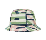 Diamond & Stripes Bucket Hat - Pink