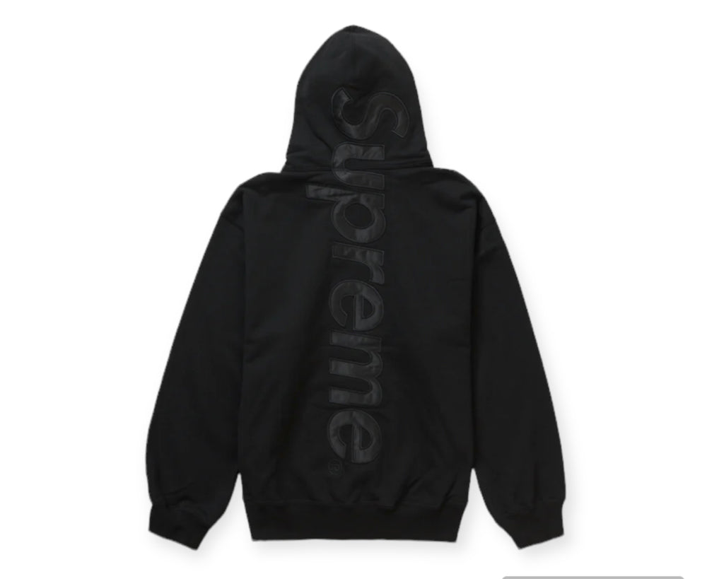 関税込 22AW Week9 Supreme Satin Applique Hooded Sweatshirt Supreme Satin Appliqué Hooded Sweatshirt (FW22) - $158