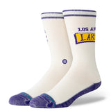 Los Angeles Lakers Stance Unisex Victory Crew Socks - White/Purple
