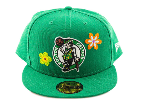 Boston Celtics Chain Stitch Floral Fitted