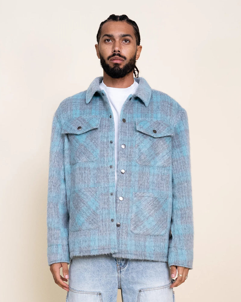 Mohair Chore Coat- Turquoise