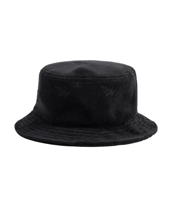 Jacquard Terry Cloth Bucket Hat - Black