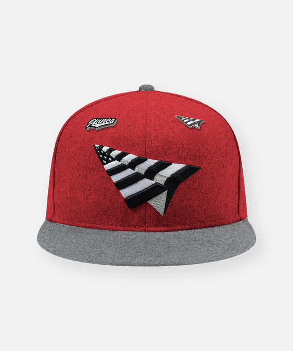 Crimson Wool Melton Two Tone 9FIFFTY Snapback Hat