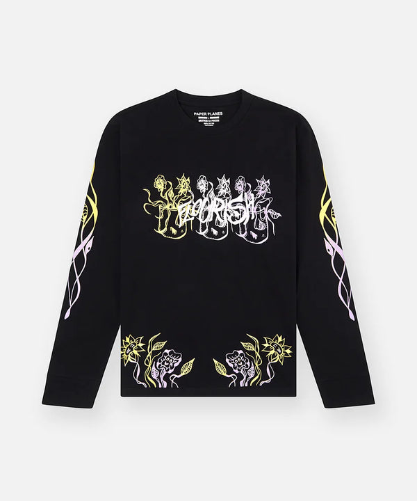 Flourish Long Sleeve Tee - Black