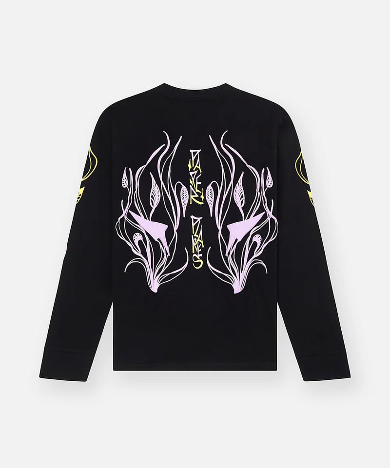 Flourish Long Sleeve Tee - Black