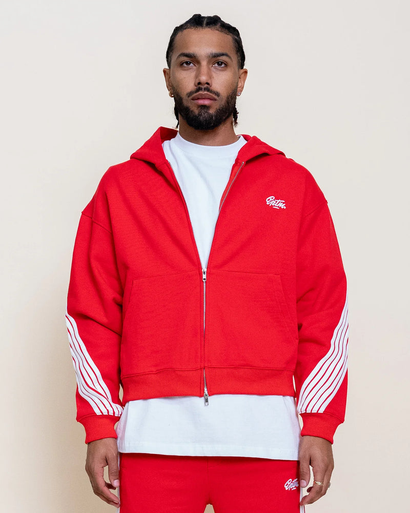 Highland Zip Up Hoodie - Red