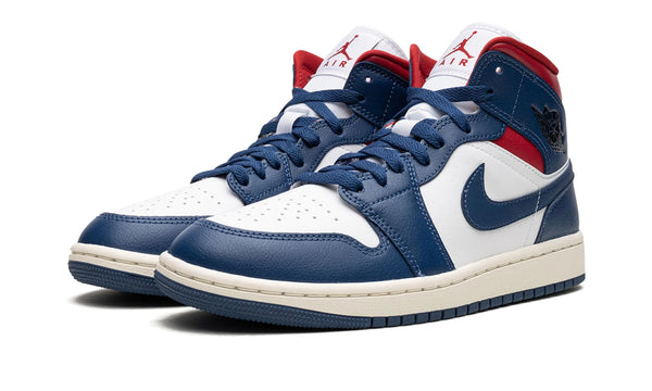 Jordan 1 Mid WMNS "French Blue Gym Red"