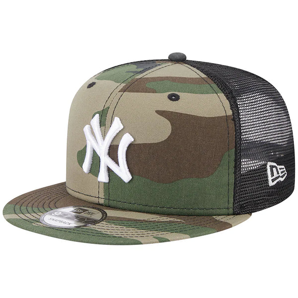 New York Yankees Camo Metal Logo White Snapback - New Era cap