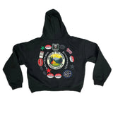 Bear Mountain Studded Zip Hoodie - Black