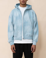 Sun Faded Cropped Hoodie - Sky Blue