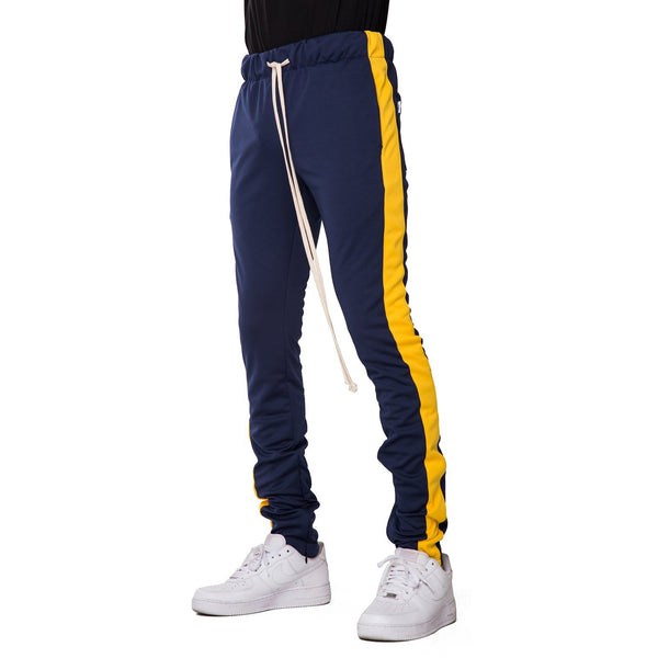 Track Pants - Navy/Gold
