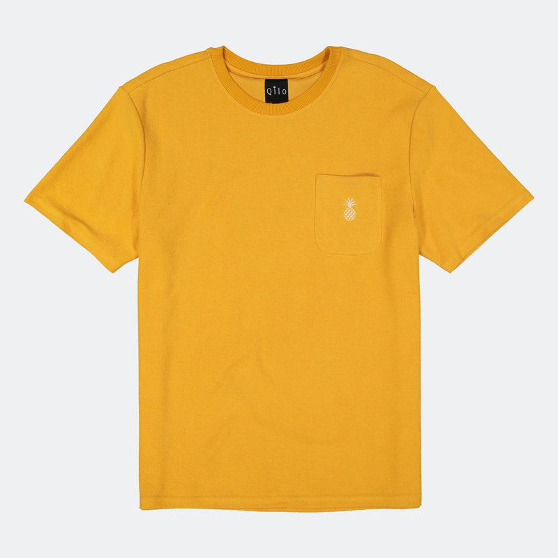 Reversed Terry Pocket T-Shirt - Yellow Gold