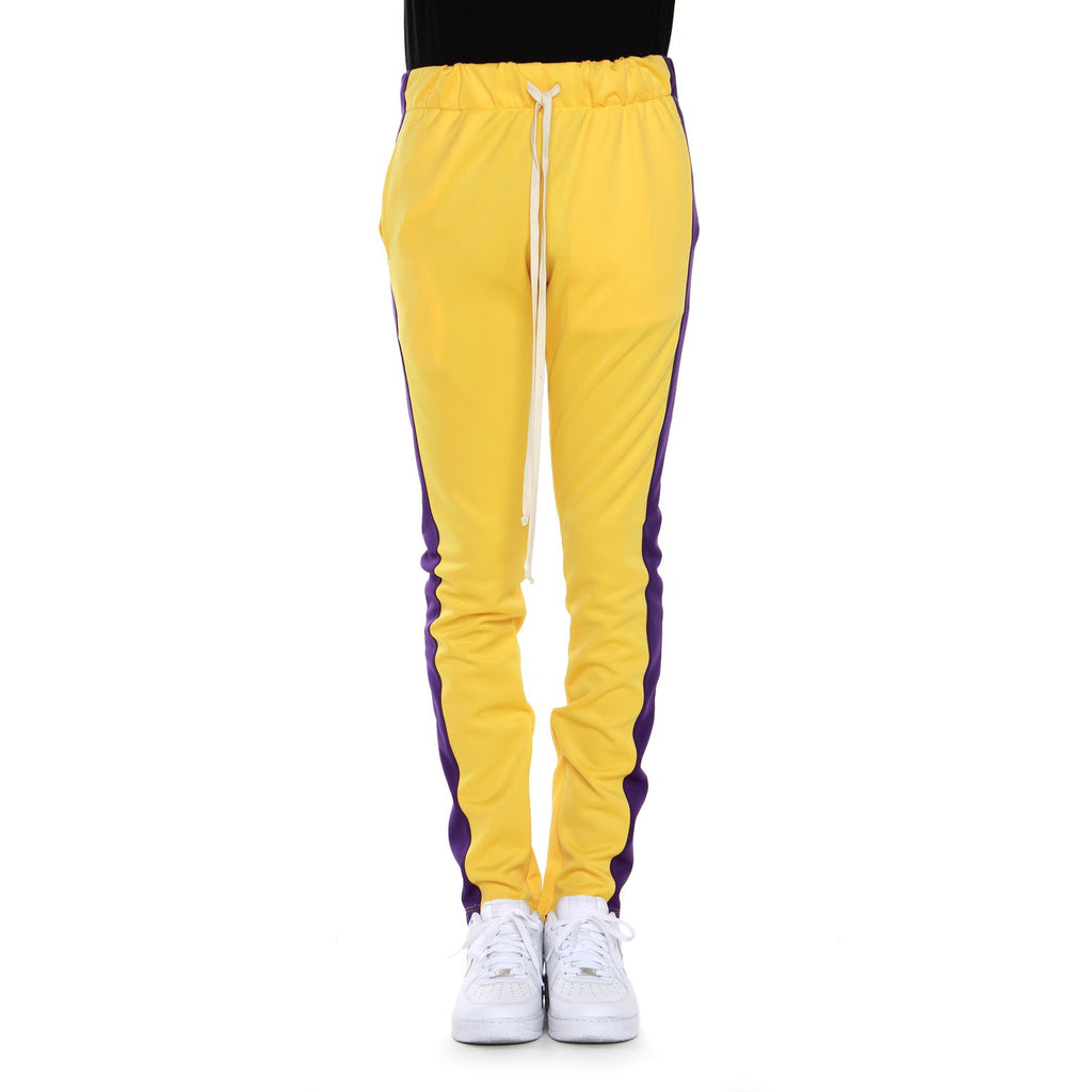Hip Hop Track Pants for Mens Teen Boys Slim Fit Zipper Pockets Athletic  Jogger Bottom with Side Taping 