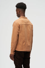 Knit Denim Jacket - Light Brown